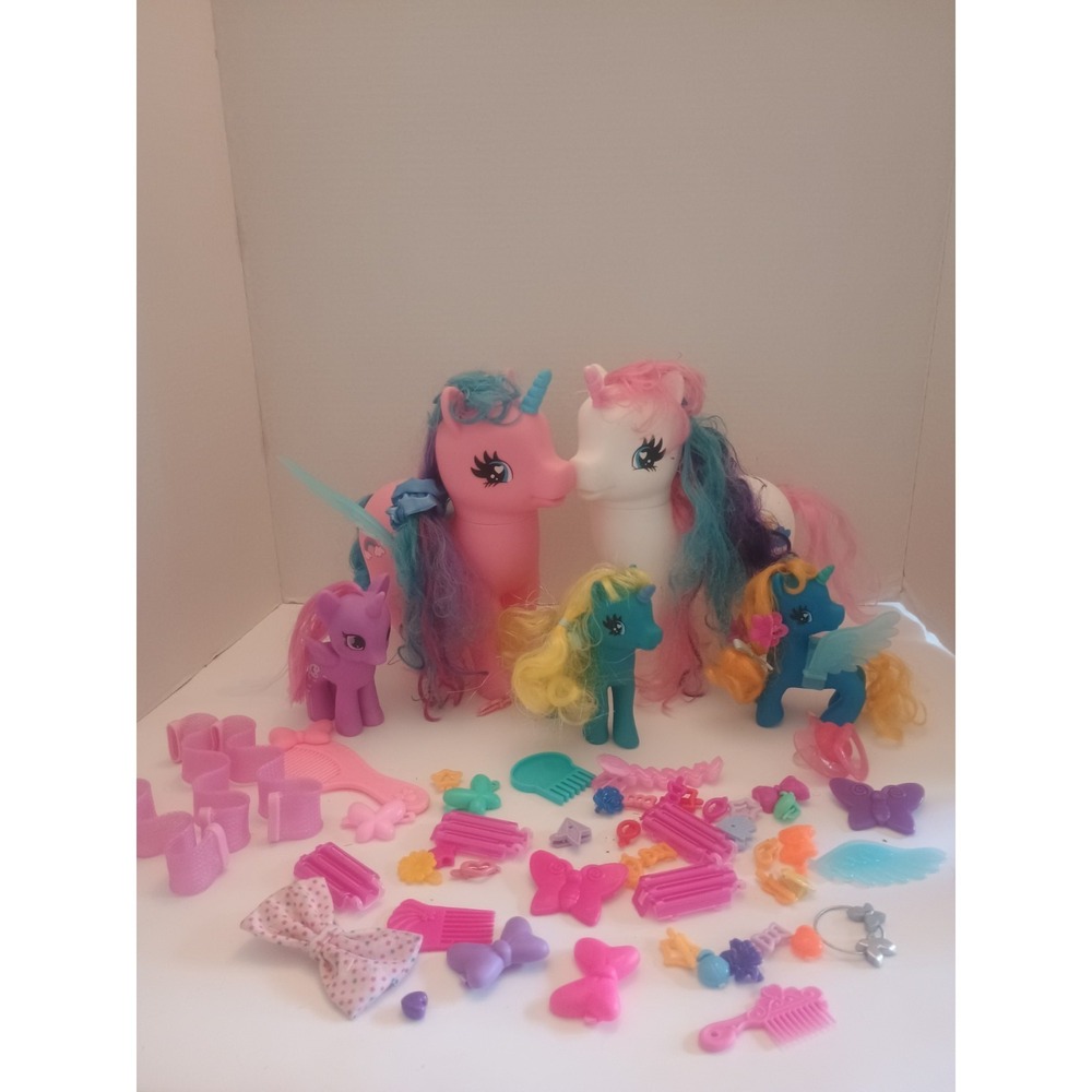 My Little Ponies and Assories My Little Pony Set of 5 Pony Figures Toys & Bag